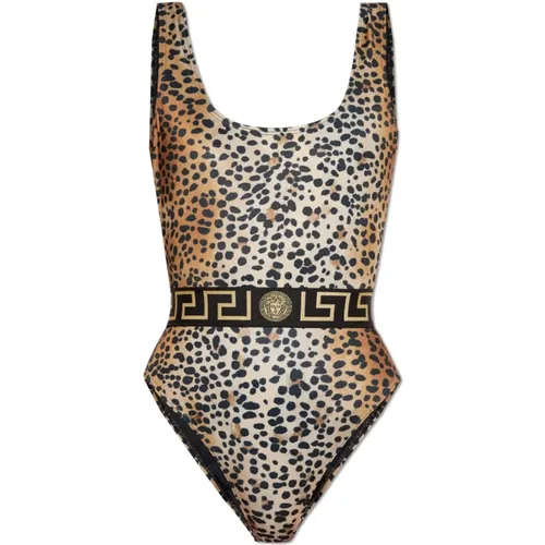 One-piece, female, , Size: XL One-piece swimsuit with animal print - Versace - Modalova