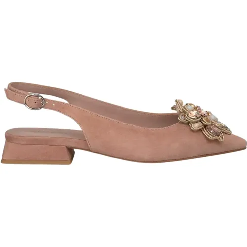 Flower Toe Flat Shoe , female, Sizes: 6 UK, 3 UK, 5 UK, 4 UK, 7 UK, 9 UK - Alma en Pena - Modalova