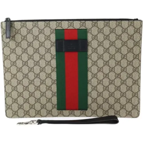 Pre-owned Clutches, male, , Size: ONE SIZE Pre-owned Canvas gucci-bags - Gucci Vintage - Modalova