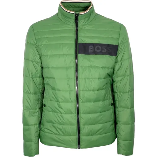 Mens Padded Water-Repellent Jacket with 3D Logo Band , male, Sizes: L, XL, M - Hugo Boss - Modalova