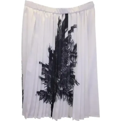 Leaf Print Pleated Skirt , female, Sizes: L - N21 - Modalova