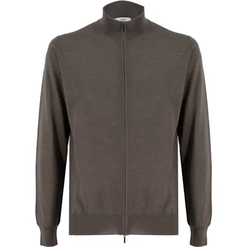 Zip Sweater for Dynamic Men , male, Sizes: 3XL, 4XL, L, 2XL - Mauro Ottaviani - Modalova