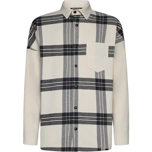 Checkered Flannel Coat , male, Sizes: M, S - Palm Angels - Modalova