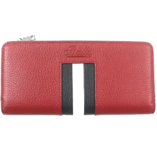 Pre-owned Wallets, male, , Size: ONE SIZE Pre-owned Till.tsp Leather Long Wallet - Bally Pre-owned - Modalova