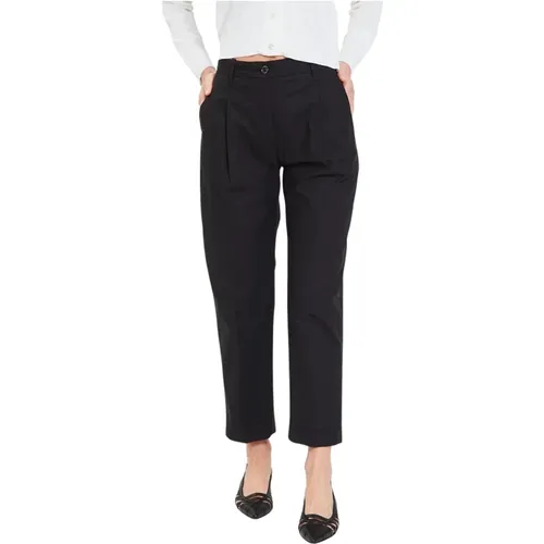 High-Waisted Slim Blue Pants , female, Sizes: W28, W25, W29, W27 - Nine In The Morning - Modalova