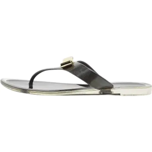 Pre-owned Flats, female, , Size: 8 1/2 US Pre-owned Fabric flats - Salvatore Ferragamo Pre-owned - Modalova