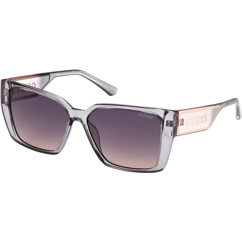 Grey Pink/Grey Shaded Sunglasses , unisex, Sizes: 56 MM - Guess - Modalova