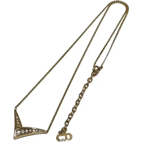 Pre-owned Metal necklaces , female, Sizes: ONE SIZE - Dior Vintage - Modalova