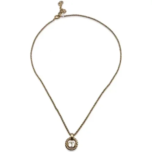 Pre-owned Jewellery, female, , Size: ONE SIZE Pre-owned Metal necklaces - Dior Vintage - Modalova