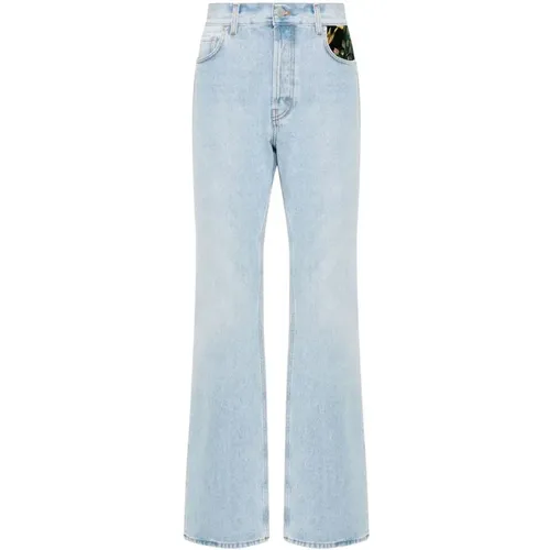 Weite Bein Hellblaue Denim Jeans , Herren, Größe: W36 - Séfr - Modalova