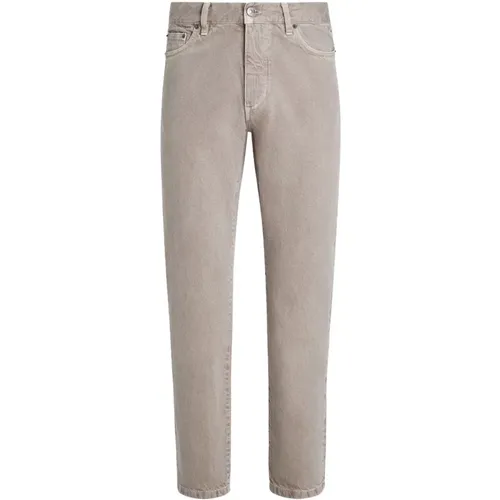 Cotton Jeans with Side and Back Pockets , male, Sizes: W36 - Ermenegildo Zegna - Modalova