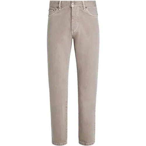 Cotton Jeans with Side and Back Pockets , male, Sizes: W36, W34, W35 - Ermenegildo Zegna - Modalova