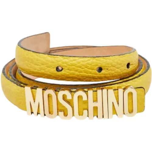 Pre-owned Leather belts , female, Sizes: ONE SIZE - Moschino Pre-Owned - Modalova