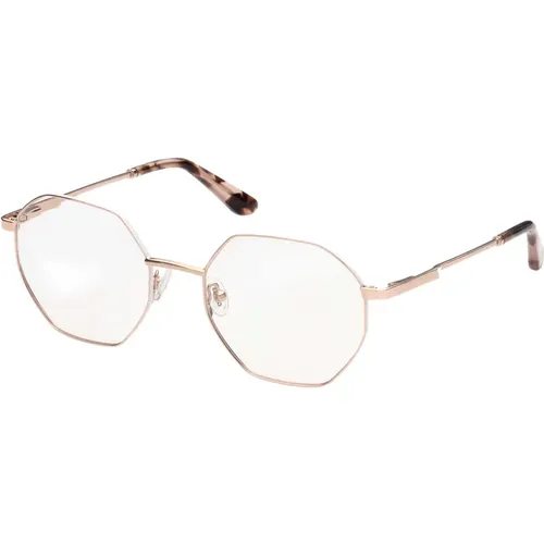 Glasses, unisex, , Size: 53 MM Stylish Eyewear Frames in Shiny Rose Gold - Guess - Modalova