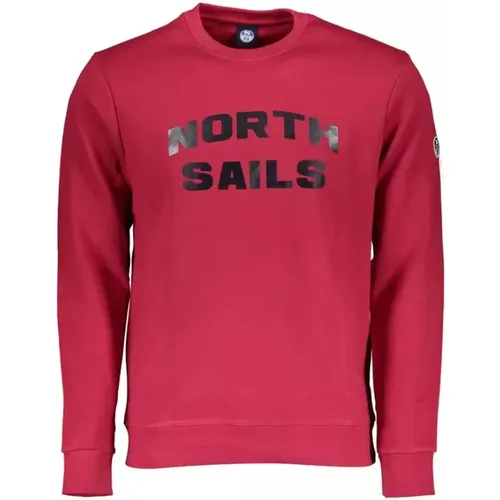 Schickes Rosa Bedrucktes Sweatshirt , Herren, Größe: L - North Sails - Modalova