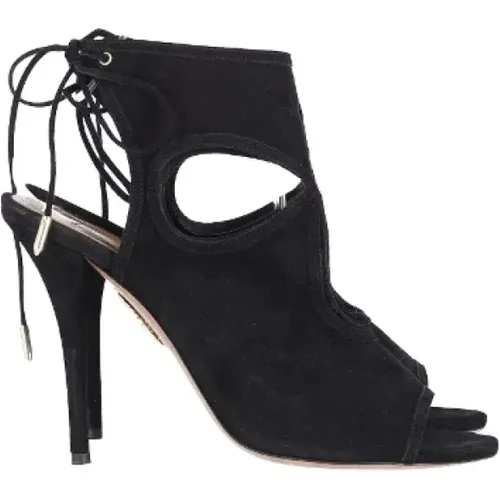 Pre-owned Suede heels , female, Sizes: 5 1/2 UK - Aquazzura Pre-owned - Modalova