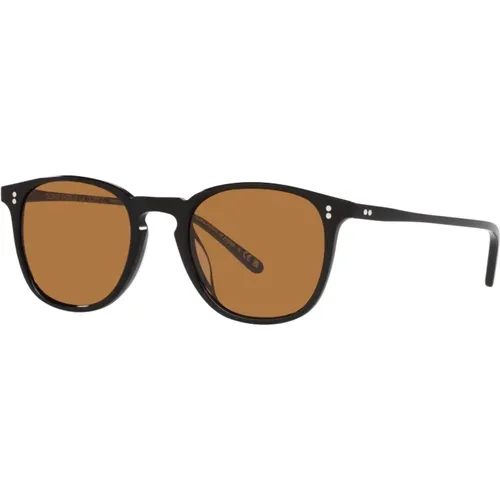 Sunglasses, unisex, , Size: 50 MM Black/Cognac Sunglasses Finley 1993 SUN - Oliver Peoples - Modalova