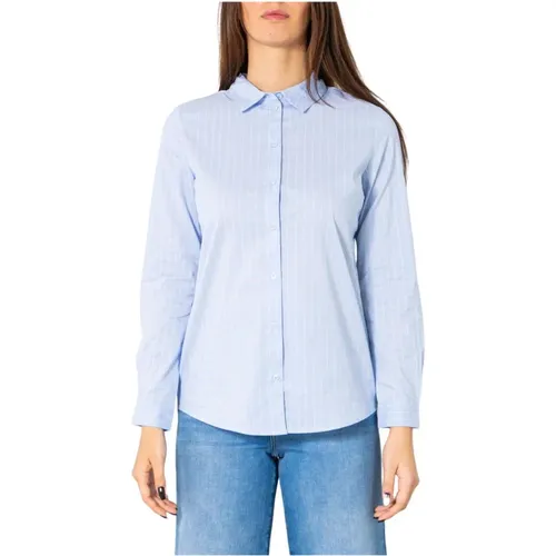 Hellblaues Pinstripe Damenhemd , Damen, Größe: 2XS - Jacqueline de Yong - Modalova