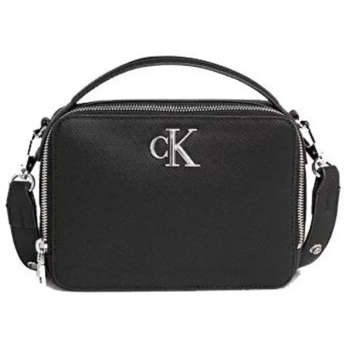 Stilvolle Schwarze Handtasche mit Schultergurt , Damen, Größe: ONE Size - Calvin Klein - Modalova