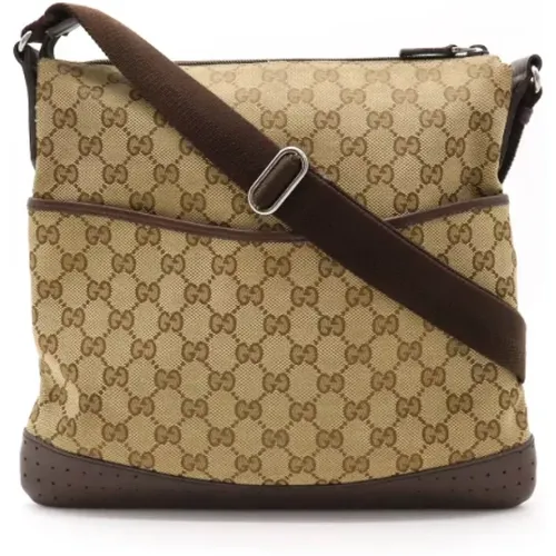 Pre-owned Cross Body Bags, female, , Size: ONE SIZE Pre-owned Canvas shoulder-bags - Gucci Vintage - Modalova