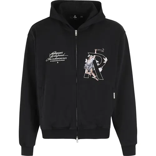 Zip-throughs, male, , Size: S Zip Hoodie - Represent - Modalova