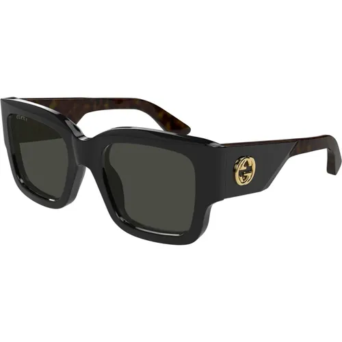 Stilvolle Sonnenbrille Schwarz Gg1663S 001 , Damen, Größe: 52 MM - Gucci - Modalova