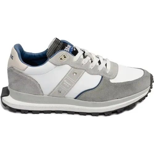 Leather/Suede Running Shoes , male, Sizes: 7 UK - Blauer - Modalova