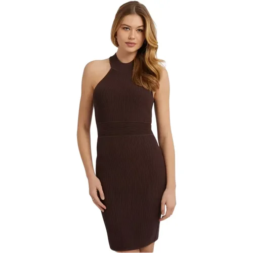 Schmale hochgeschlossene Kleid Janice , Damen, Größe: L - Guess - Modalova