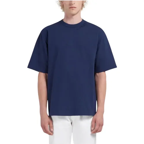 Cotton Oversized T-Shirt , male, Sizes: M - Marni - Modalova