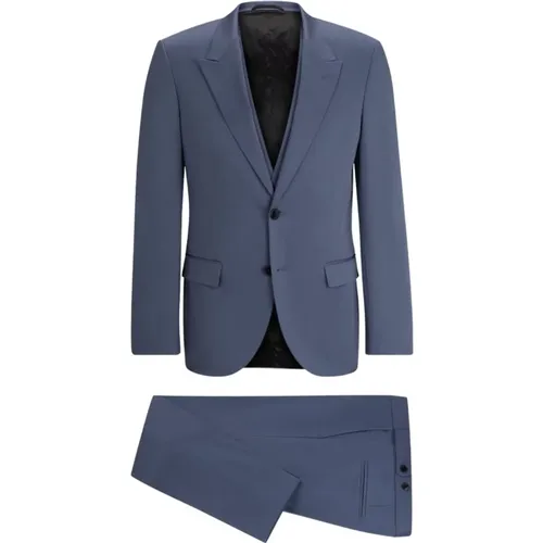 Single Breasted Suits, male, , Size: L Elegant Dress for Special Occasions - Hugo Boss - Modalova