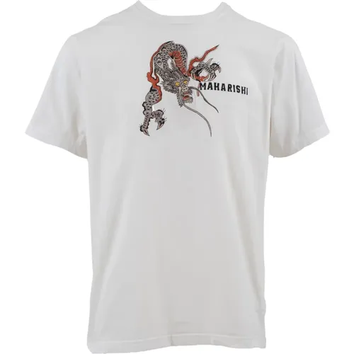 Organisches Dragon Waves T-Shirt , Herren, Größe: XL - Maharishi - Modalova