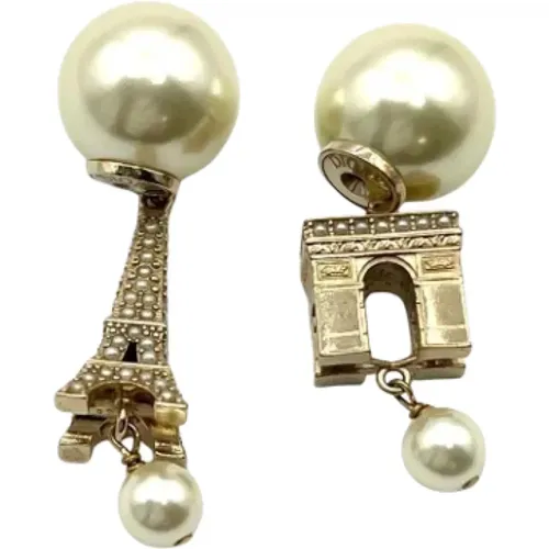 Pre-owned Jewellery, female, , Size: ONE SIZE Pre-owned Metal earrings - Dior Vintage - Modalova