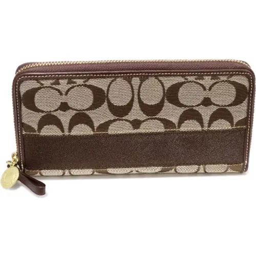 Pre-owned Wallets, female, , Size: ONE SIZE Pre-owned Canvas wallets - Coach Pre-owned - Modalova