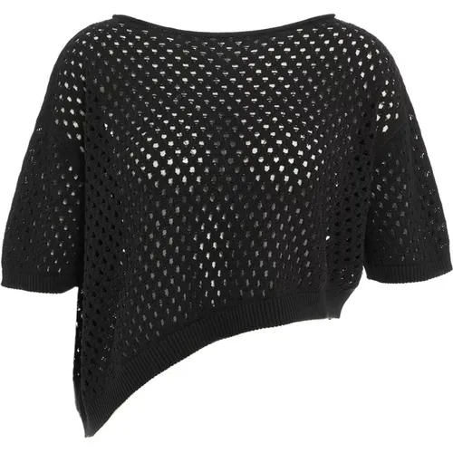 Schwarze T-Shirts & Polos für Frauen - Semicouture - Modalova