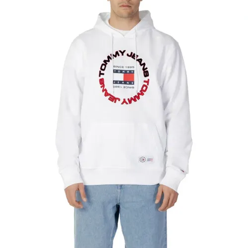 Weißer Print Hoodie für Männer , Herren, Größe: S - Tommy Hilfiger - Modalova