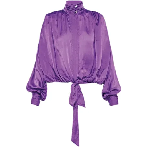 Light Satin Blouse , female, Sizes: 2XL, XL - Forte Forte - Modalova