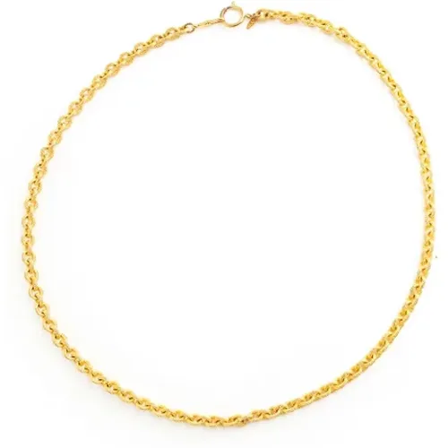 Pre-owned Jewellery, female, , Size: ONE SIZE Vintage Gold Plated Long Link Necklace - Chanel Vintage - Modalova