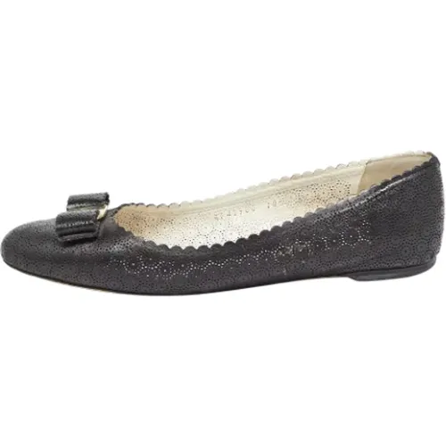 Pre-owned Flats, female, , Size: 10 US Pre-owned Leather flats - Salvatore Ferragamo Pre-owned - Modalova