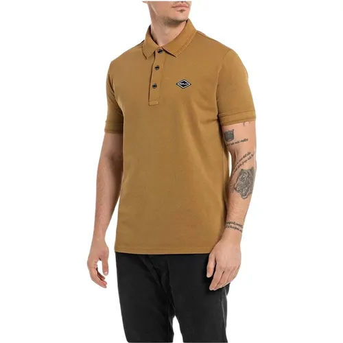 Polo-Shirt mit kurzen Ärmeln , Herren, Größe: L - Replay - Modalova