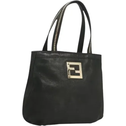 Pre-owned Tote Bags, female, , Size: ONE SIZE Pre-owned Vintage Leather Tote Bag - Fendi Vintage - Modalova