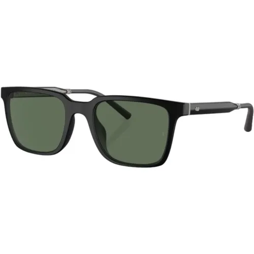 Polarized Green Sunglasses Semi Matte , male, Sizes: 52 MM - Oliver Peoples - Modalova