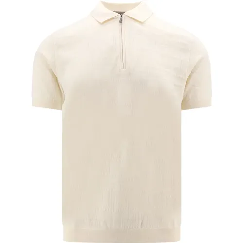 Zip Closure T-Shirt , male, Sizes: M, 4XL, 3XL - Corneliani - Modalova