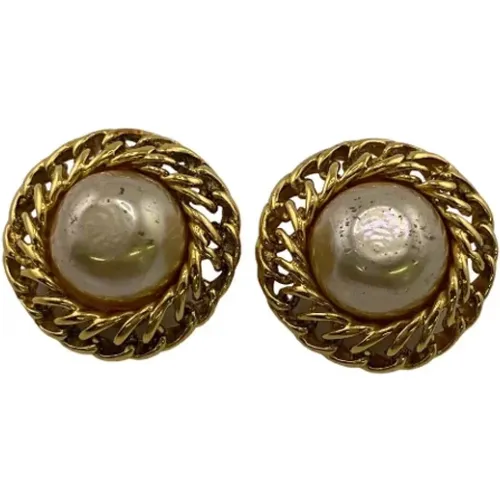 Pre-owned Jewellery, female, , Size: ONE SIZE Pre-owned Metal earrings - Chanel Vintage - Modalova