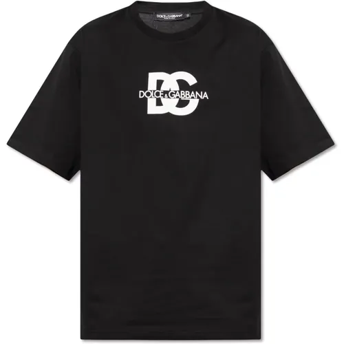 T-shirt with logo , male, Sizes: XS, XL, S, 2XL, M, L - Dolce & Gabbana - Modalova