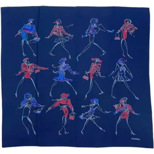 Pre-owned Scarves, female, , Size: ONE SIZE Pre-owned Silk scarves - Chanel Vintage - Modalova