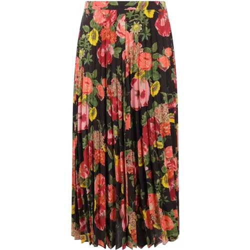 Floral Pleated Skirt , female, Sizes: S, M - Junya Watanabe - Modalova