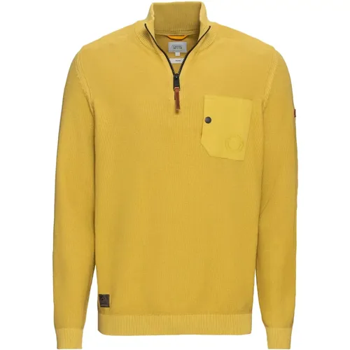 Troyer Pullover,Nachtblauer Troyer Pullover,Lemon Troyer Pullover - camel active - Modalova