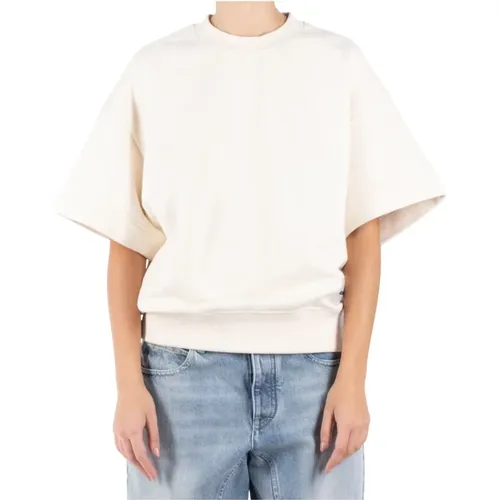 Ivory Baumwoll T-shirt , Damen, Größe: S - Jil Sander - Modalova