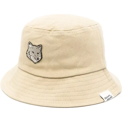 Bold FOX Head Bucket HAT , male, Sizes: XS/S - Maison Kitsuné - Modalova