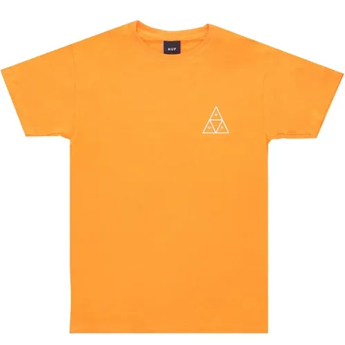 T-Shirts, male, , Size: S Triangle Tee Safety Mens T-Shirt - HUF - Modalova